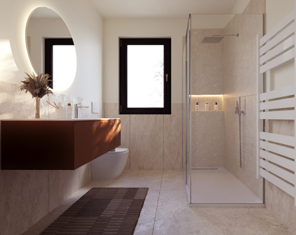 Rendering 3D ingresso Gaglianico — RB Edilizia Biella